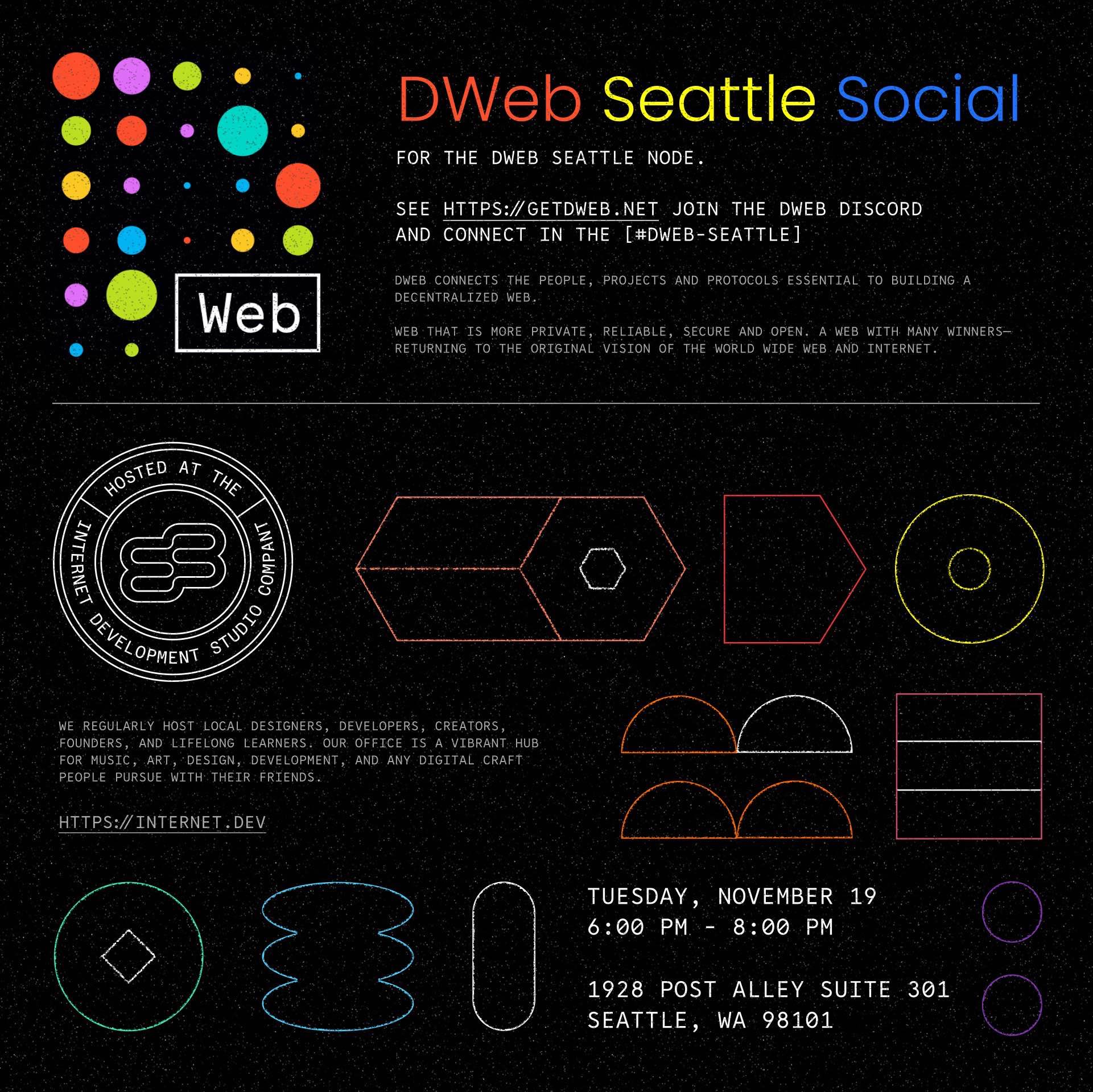 Poster for the DWeb Event