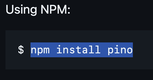 Carefully selecting only the code, excluding the dollar sign